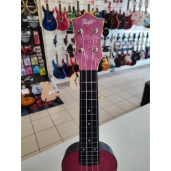 FLIGHT UKULELE SOPRANO TUS65 SHIMMER TRAVEL - RUBY