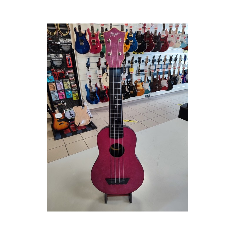 FLIGHT UKULELE TUS65 SHIMMER TRAVEL - RUBY